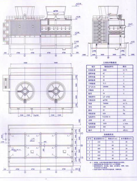 Industrial Cooling Tower of Reinforced Concrete Frame