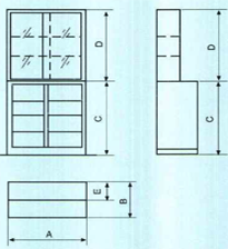 Тип YPG-D шкаф для медикаментов